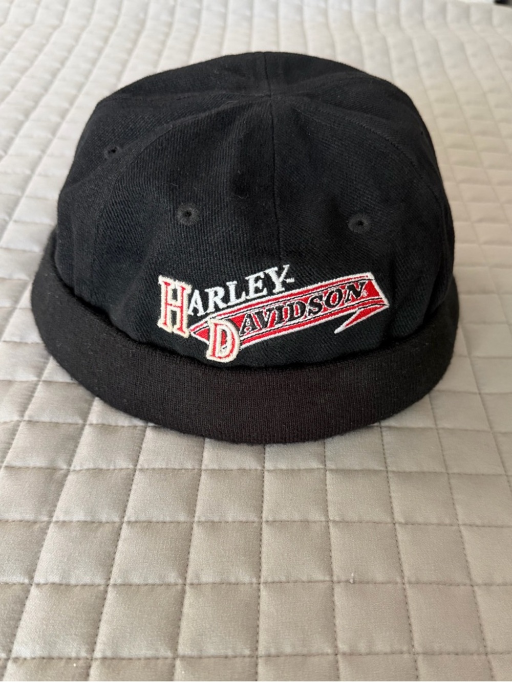Harley-Davidson Black Hat with Red & White Logo